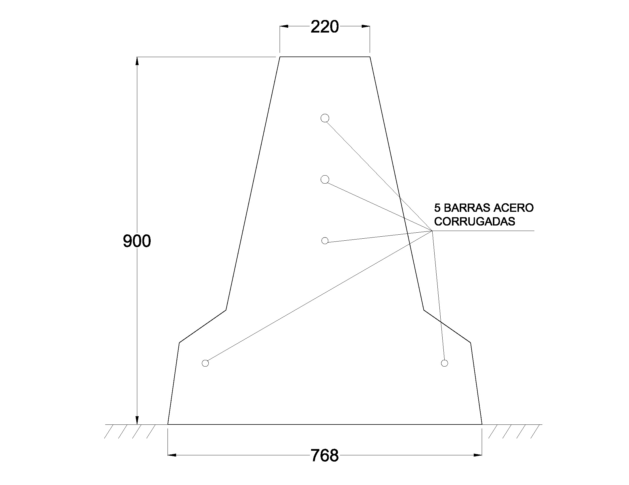 Barrera de hormigón in situ doble
